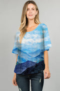 Et'Lois Blue Wave Top  Apple 132