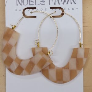 Noble Fawn Vita Hoops Checkerboard Earrings