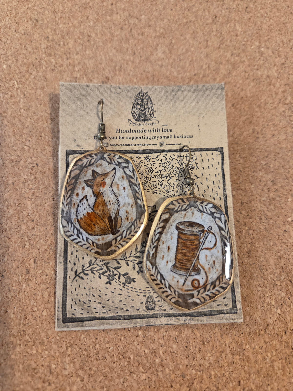 Saeide Art Craft Earrings - Fox and Spool