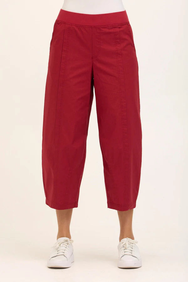 XCVI Benson Crop Pant - Crimson