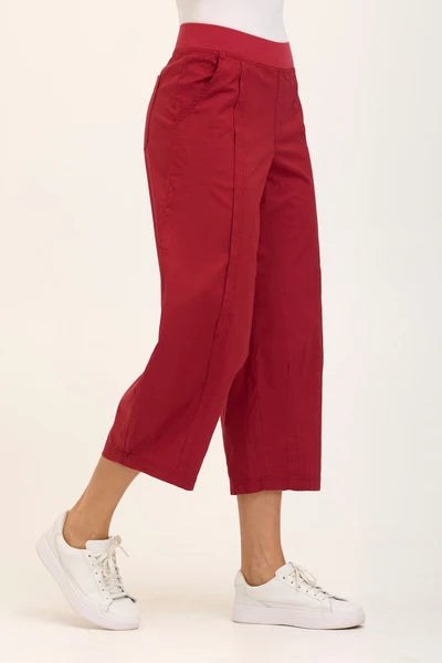 XCVI Benson Crop Pant - Crimson