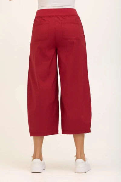 XCVI Benson Crop Pant - Crimson