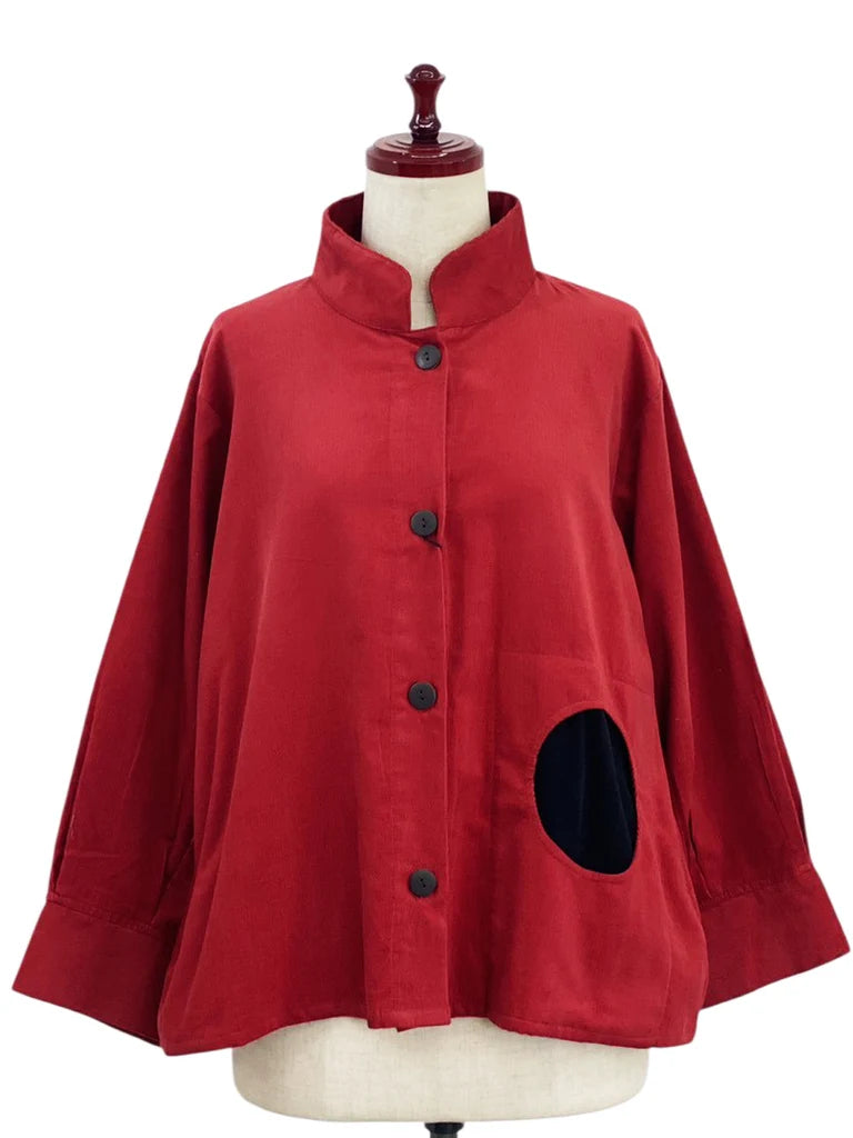 Mona Lisa Crop Jacket Corduroy Red