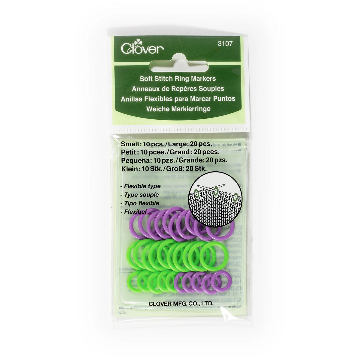 Clover Soft Stitch Ring Markers 3107