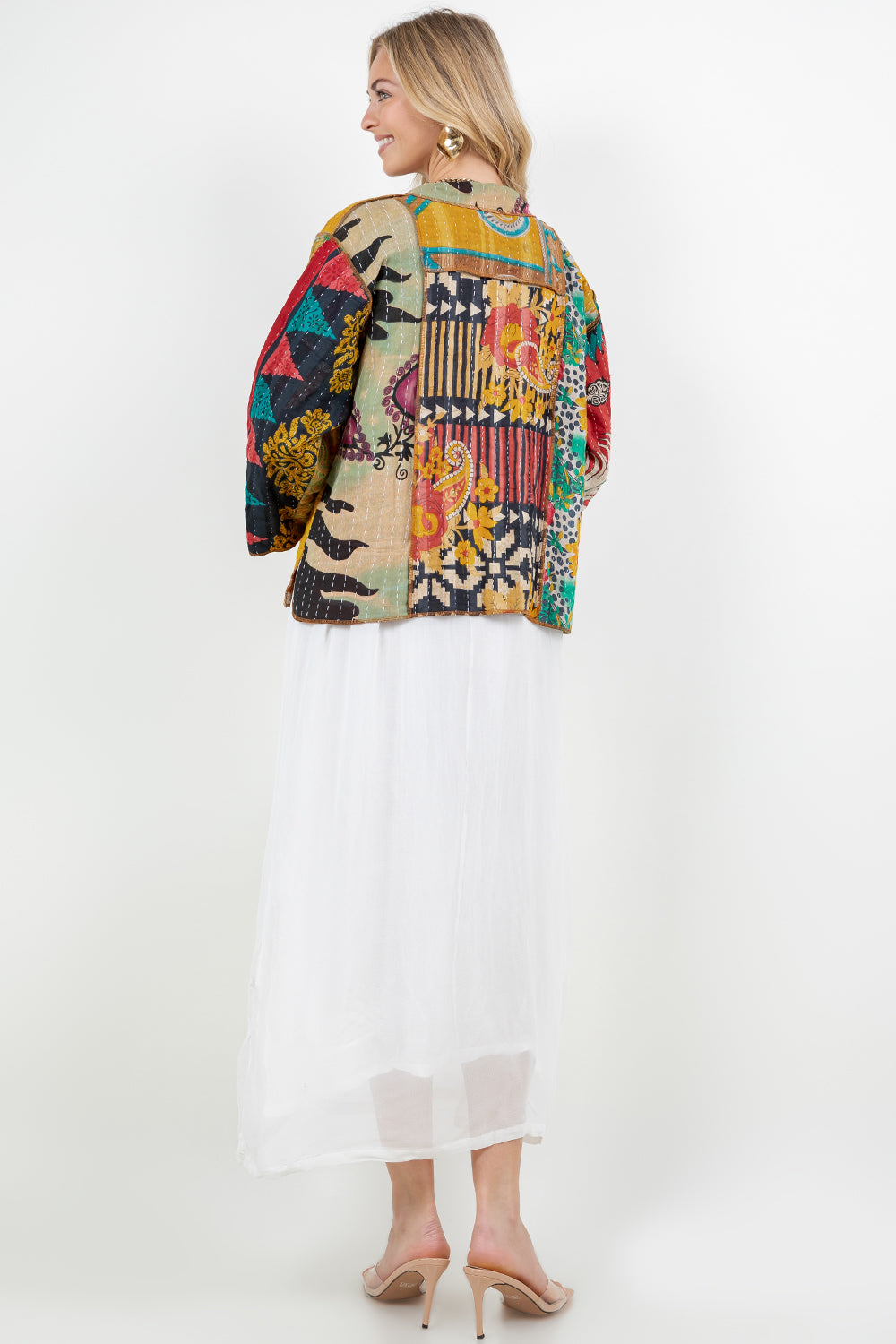 Sterling Kantha Cotton Patchwork Short Jacket #6101 O/S