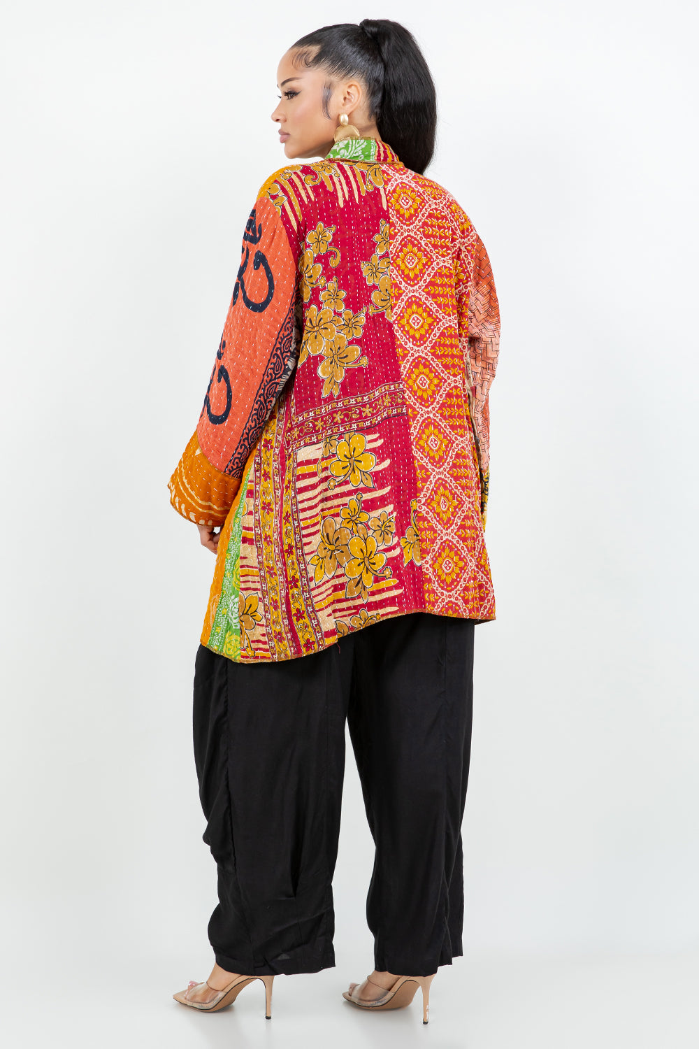 Sterling Kantha Long Jacket #6142KJ O/S