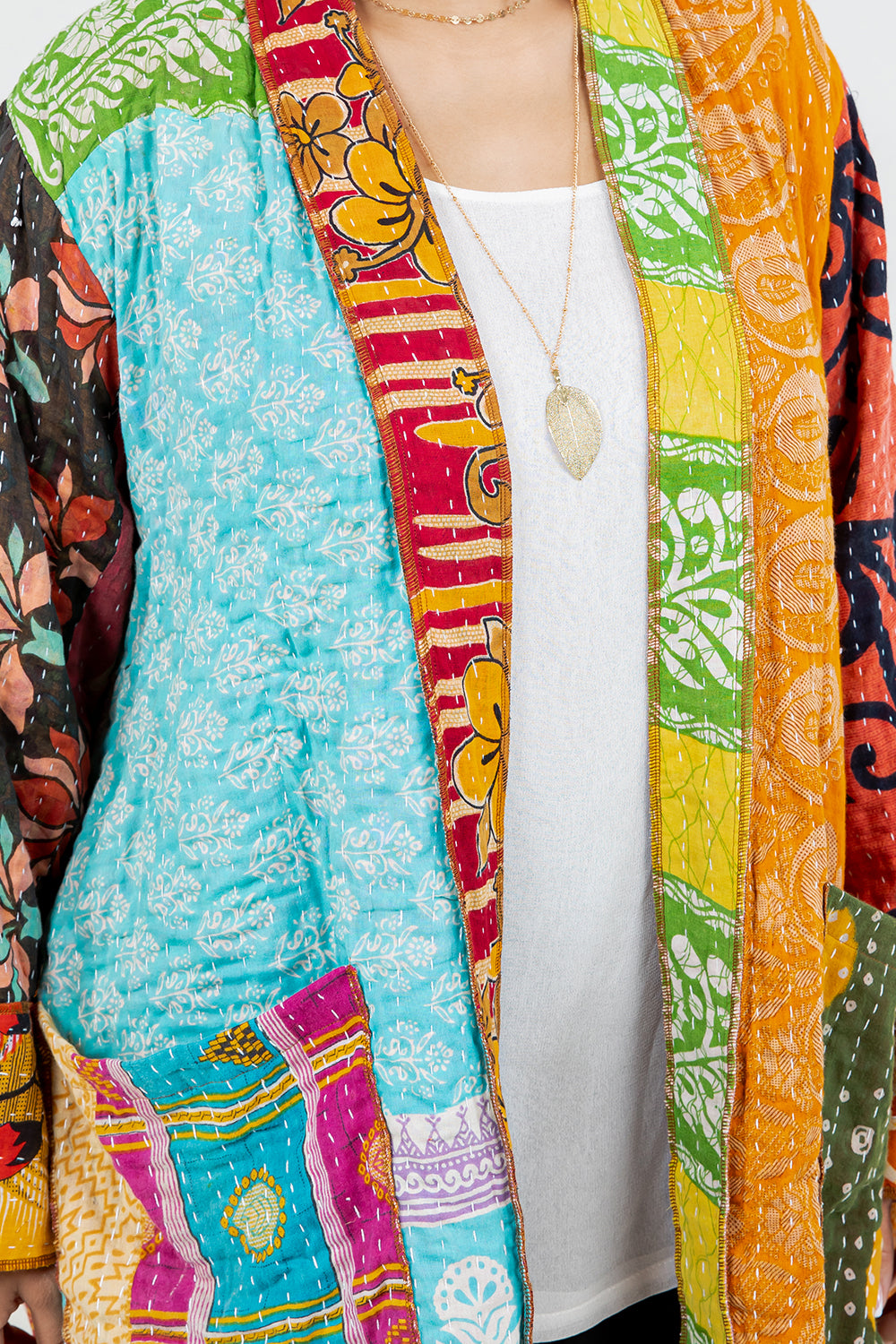 Sterling Kantha Long Jacket #6142KJ O/S