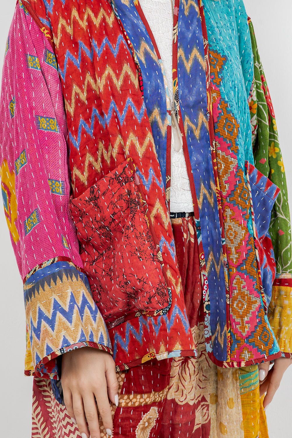 Sterling Kantha Reversible Jacket #6179 O/S