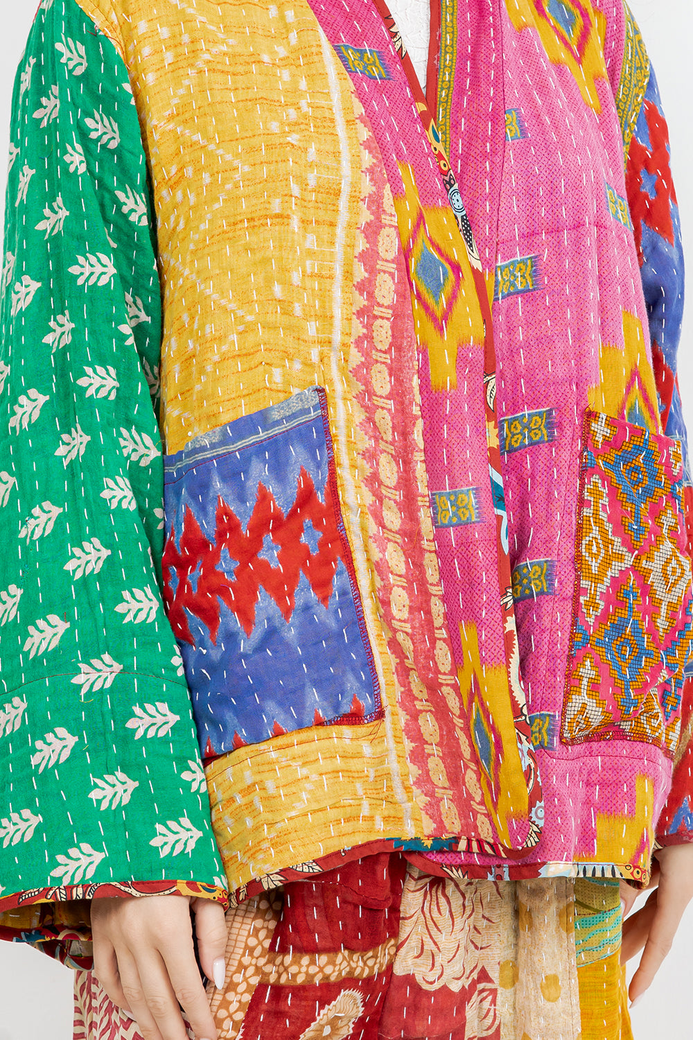 Sterling Kantha Reversible Jacket #6179 O/S