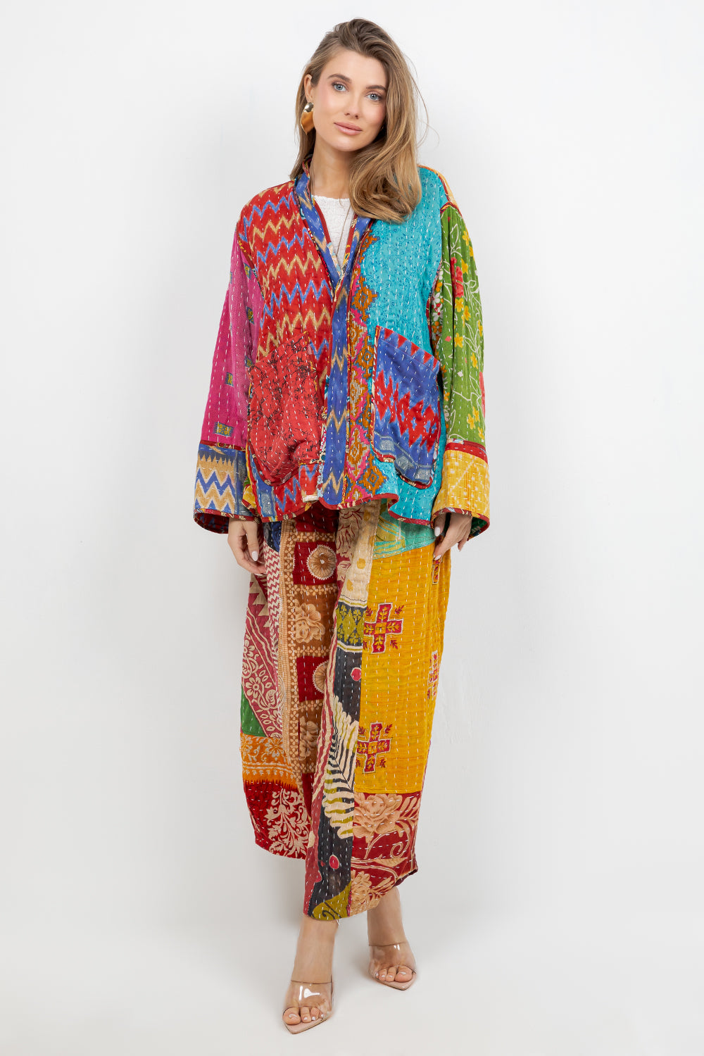 Sterling Kantha Reversible Jacket #6179 O/S