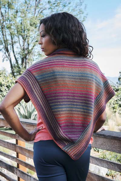 Cashmere Fine Color Striped Triangle Pattern 6001-J Trendsetter Yarn Group