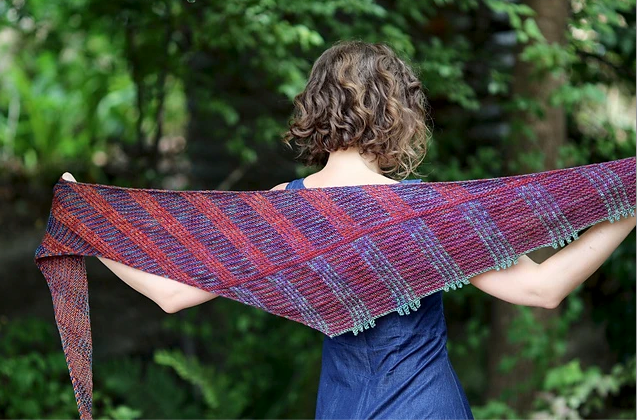 Boomerangle Scarf Pattern by Nim Teasdale