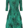 Alquema 3/4 Slv Smash Dress Emerald Moon