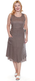 Sorella Sleeveless Dress Taupe L5609