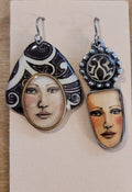 Laurie Leonard Square Face And Mask Earrings