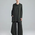 Luukaa 25K128 Olive Sylra Pleated Tunic