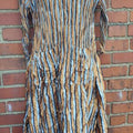 Alquema 3/4 Slv Smash Dress Met Stripe