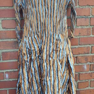 Alquema 3/4 Slv Smash Dress Met Stripe