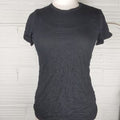 Reina Lee Crinkle Tee Blk C2007