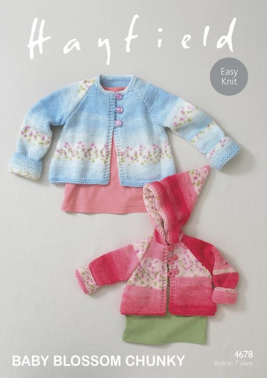 Hayfield Baby Blossom Chunky 4678 Coats Pattern