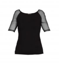 Luukaa 22Y102 Pera Blk Mesh Slv Tee