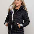 UBU Blk/Blk Orchid Quilted Zip Jkt 22505P