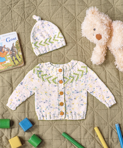 Elli Baby Cardigan And Hat Pattern