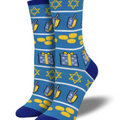 Socksmith Hanukkah Icons Blue