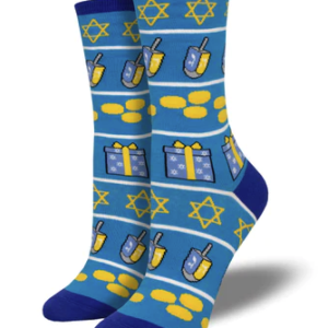 Socksmith Hanukkah Icons Blue