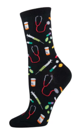 Socksmith Men's Meds Black