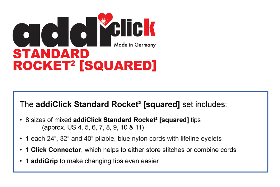 Addi Click Standard Rocket Squared Circular Interchangeable Set