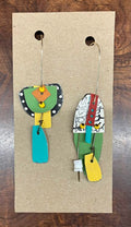 Sarah Shoot Earrings Unmatched Blues And Greens