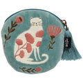 Danica Studios Coin Embroidered Velvet Coin Purse - Catbloom