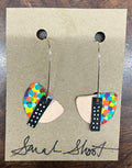 Sarah Shoot Earrings Confetti w/ Vintage Pink