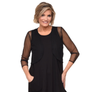 Snapdragon & Twig Mesh Shrug in Black