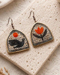 Saeide Art Craft Earrings - Bird and Tulip