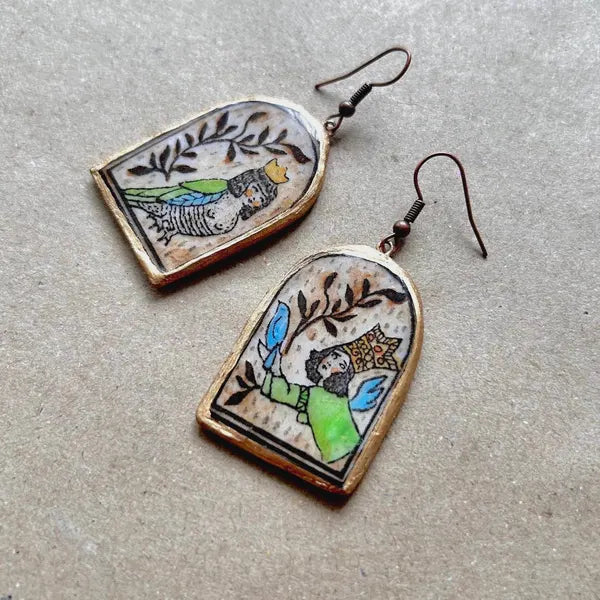 Saeide Art Craft Earrings - Two Queens