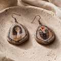 Saeide Art Craft Earrings - Bird and Woman