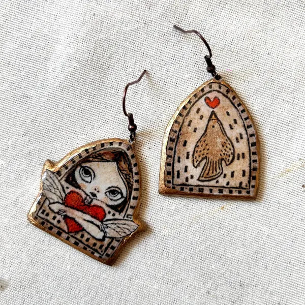 Saeide Art Craft Earrings - Sacred Heart