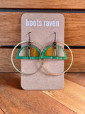 boots raven Birchwood Earrings/Half Moon in Circle