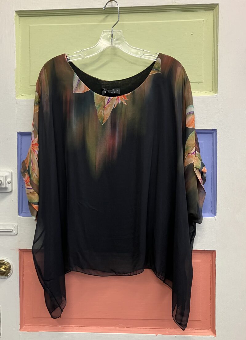 Bella Amore Black Silk Top