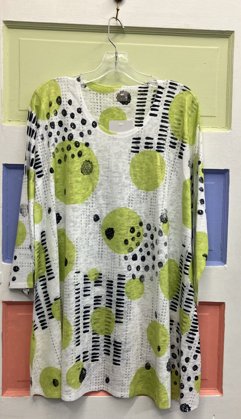 Et'Lois Lowa L/S Tunic 1080 Lime/Black/White