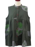 Mona Lisa Panel Vest Multi Bubble Dark Green