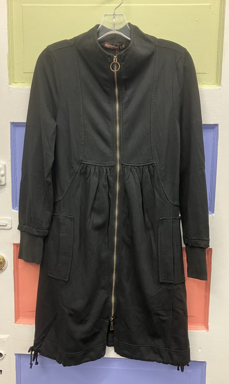 XCVI Fleece Funnel-Neck Longcoat