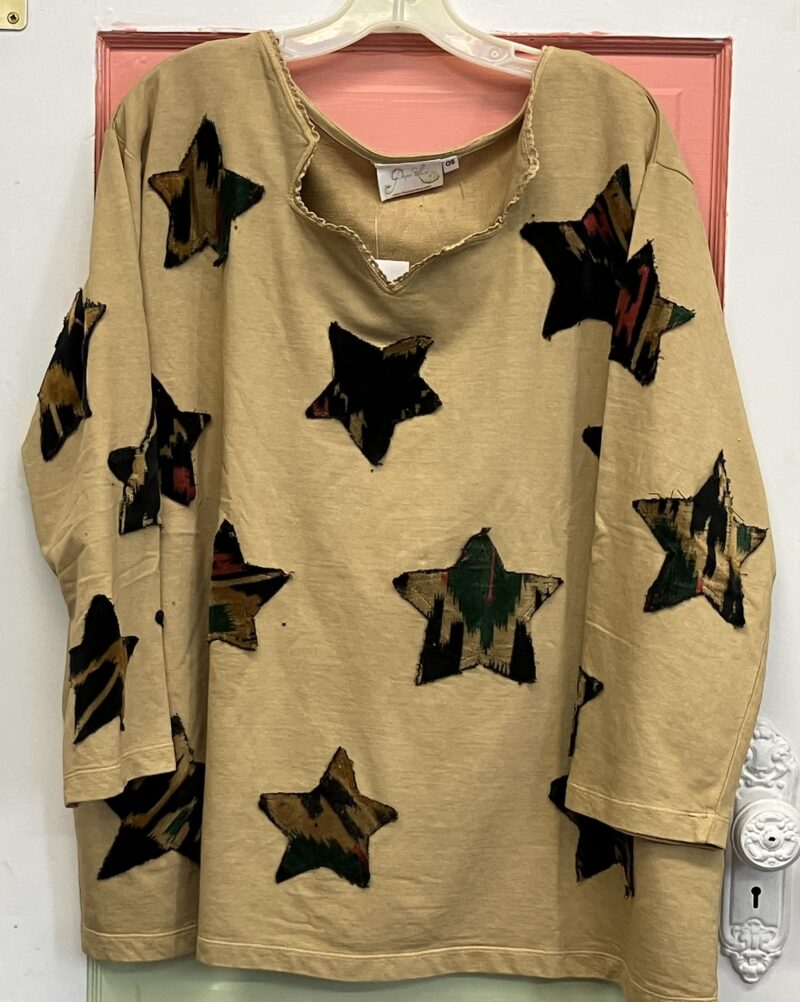 Paper Lace Fleece Top with Velvet stars