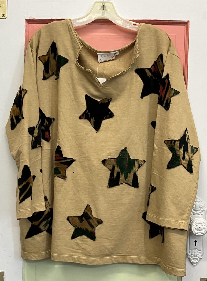 Paper Lace Fleece Top with Velvet stars