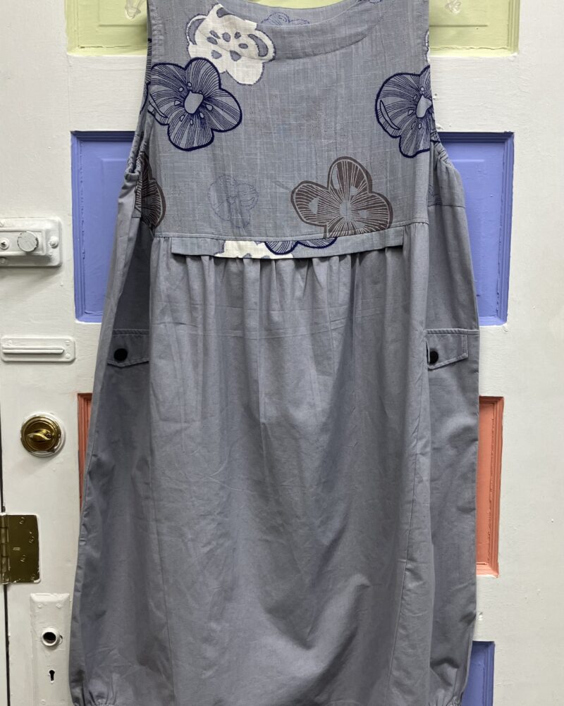 Mona Lisa Panel Pleated Jumper Solid Botanical Print Lt Purp!e