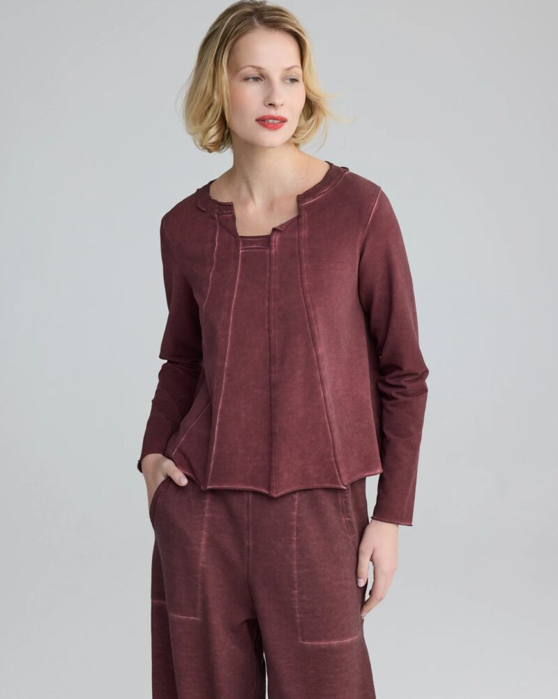 Luukaa Washed Square Notch Top 25K118