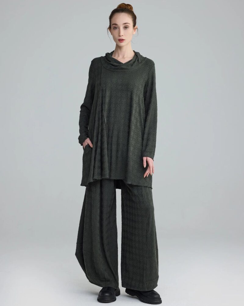 Luukaa 25K128 Olive Sylra Pleated Tunic