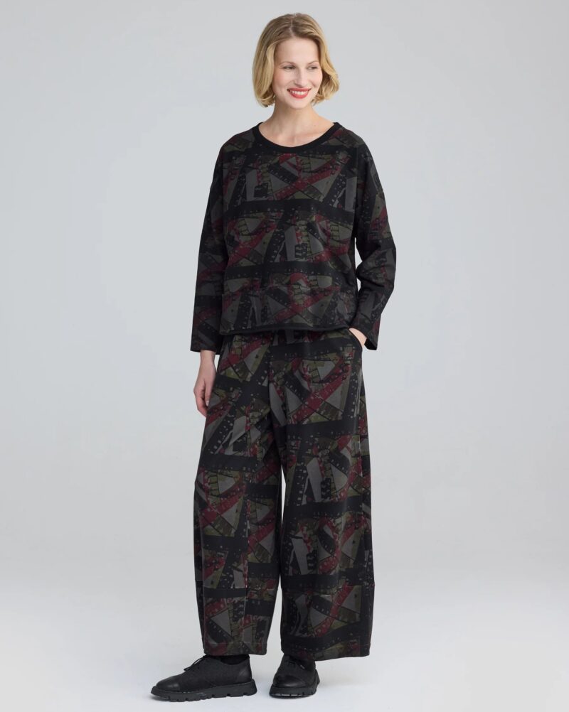 Luukaa 25K202 Smoky Print Fiona Voluminous Balloon Pant